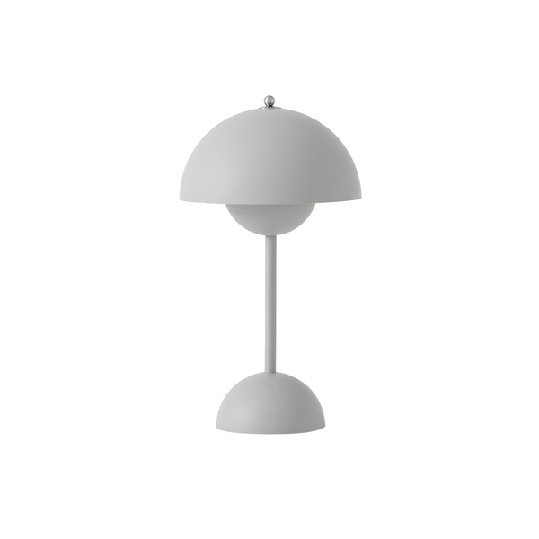 Flowerpot table lamp VP9 Wireless Matt light gray