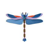 Blue dragonfly wall decoration in recycled cardboard | Fleux | 3