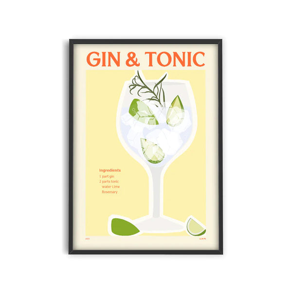 Cocktail Poster - Elin PK - Gin &amp; Tonic