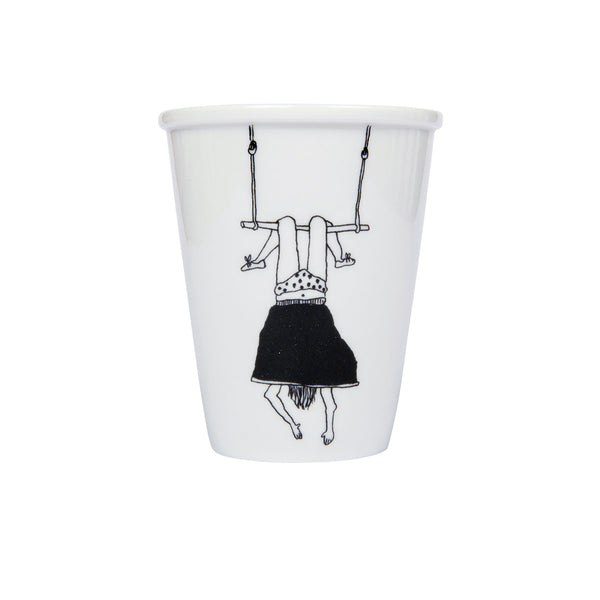 Porcelain trapeze girl cup