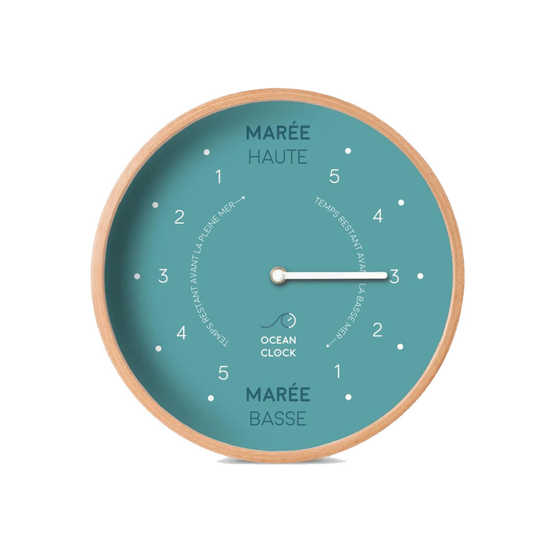 Horloge des marées Artic Blue en bois