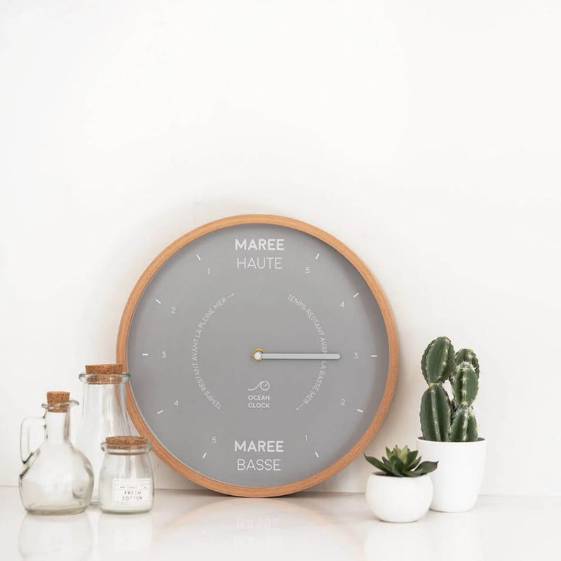 Horloge des marées Moon en bois