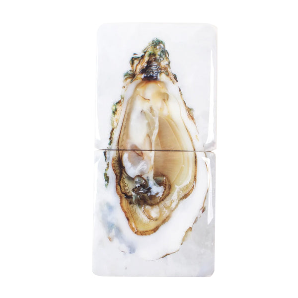 Wall decoration Oyster on a white background - 20 cm x 40 cm