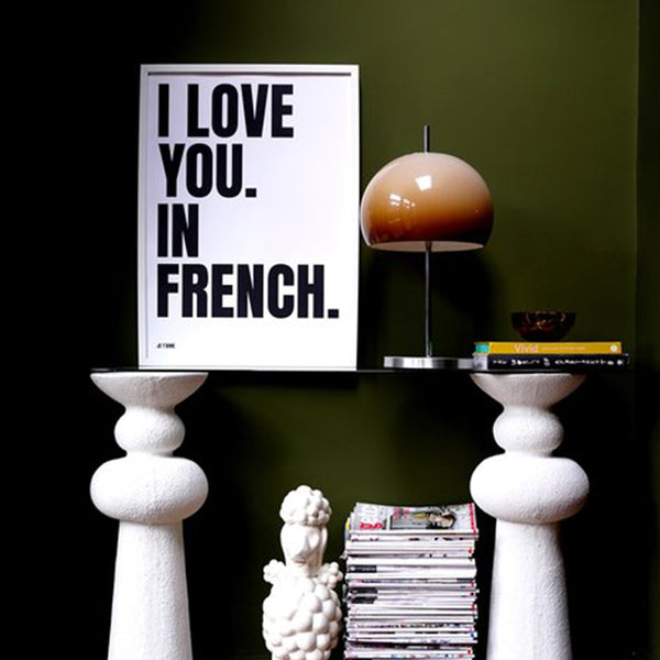 Poster I Love You In French - 50 X 70 CM - Black