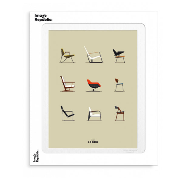 Le Duo Chairs poster - 30 x 40 cm