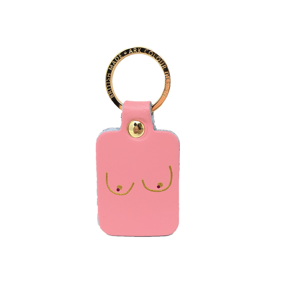Leather Boobs keyring - Baby Pink