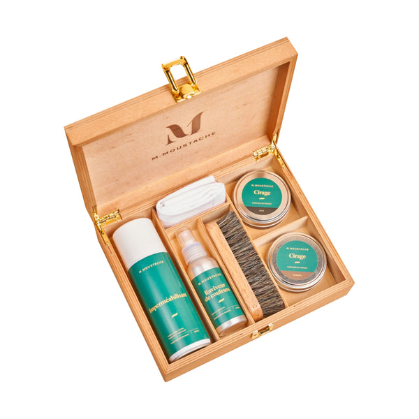 Kit d'Entretien Chaussures (Cirage, Brosse, Impermeabilisant)