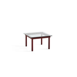 Table basse Kofi Chêne Massif Rouge Grange & Verre Clair - l 60 x L 60 x h 36 cm | Fleux | 3