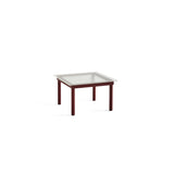 Table basse Kofi Chêne Massif Rouge Grange & Verre Roseau Transparent - l 60 x L 60 x h 36 cm | Fleux | 3