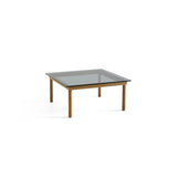 Table basse Kofi Chêne Massif & Verre Teinté Gris - l 80 x L 80 x h 36 cm | Fleux | 2