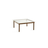 Kofi Coffee Table Solid Walnut &amp; Transparent Reed Glass - l 80 x W 80 xh 36 cm | Fleux | 3