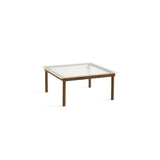 Table basse Kofi Noyer Massif & Verre Roseau Transparent - l 80 x L 80 x h 36 cm | Fleux | 3