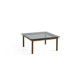 Kofi Coffee Table Solid Walnut &amp; Gray Tinted Glass - l 80 x W 80 xh 36 cm | Fleux | 3