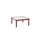 Table basse Kofi Chêne Massif Rouge Grange & Verre Roseau Transparent - l 80 x L 80 x h 36 cm | Fleux | 3