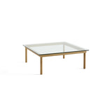 Table basse Kofi Chêne Massif & Verre Clair - l 100 x L 100 x h 36 cm | Fleux | 2