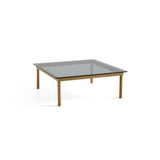 Table basse Kofi Chêne Massif & Verre Teinté Gris - l 100 x L 100 x h 36 cm | Fleux | 2