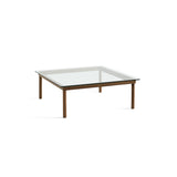 Kofi Coffee Table Solid Walnut &amp; Clear Glass - l 100 x L 100 xh 36 cm | Fleux | 2