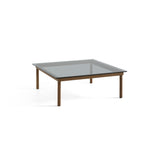 Kofi Coffee Table Solid Walnut &amp; Gray Tinted Glass - l 100 x L 100 xh 36 cm | Fleux | 2