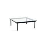 Table basse Kofi Chêne Massif Noir & Verre Clair - l 100 x L 100 x h 36 cm | Fleux | 2