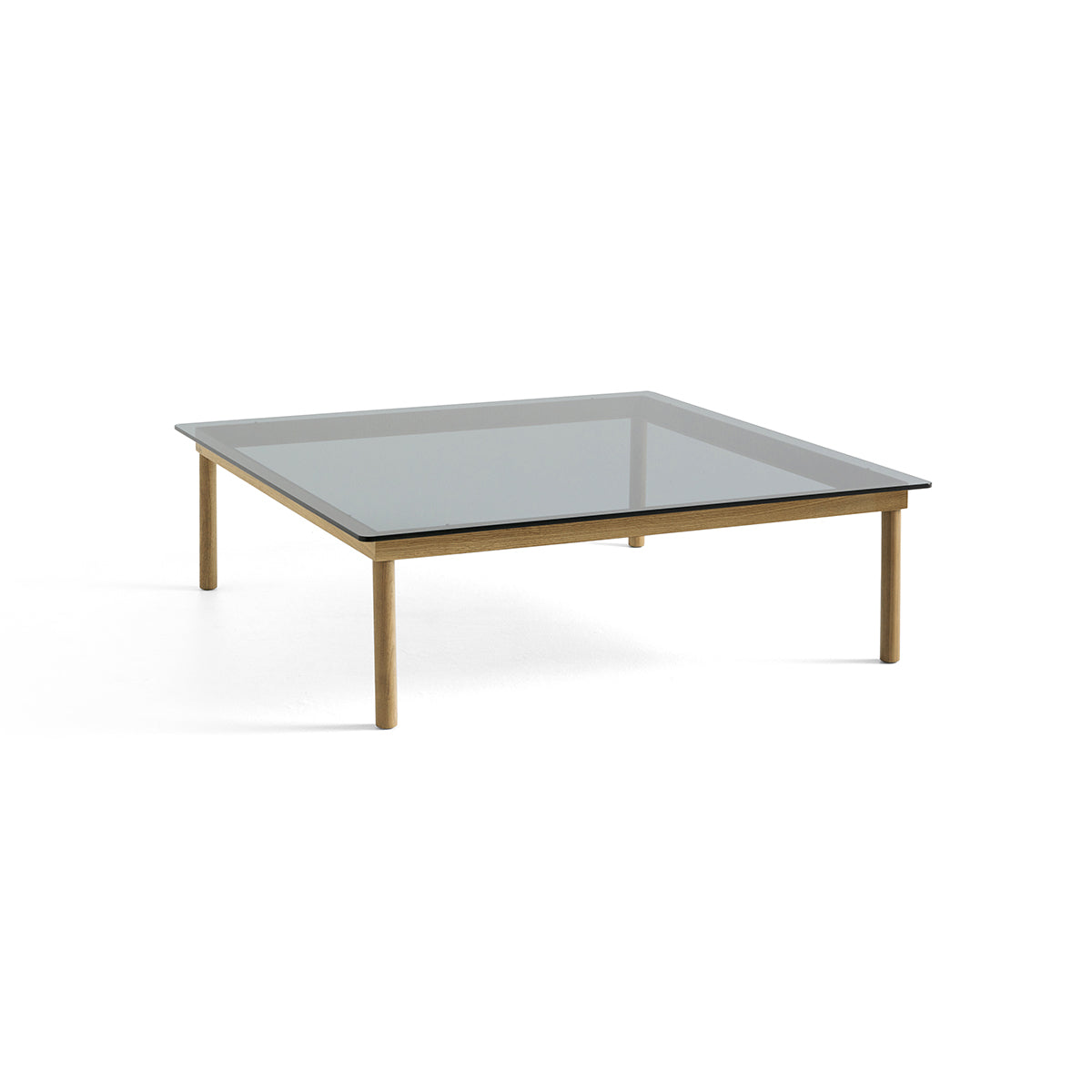 kofi coffee table solid oak & gray tinted glass - l 120 x w 120 x h 36 ...