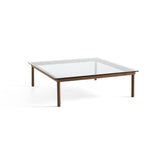 Kofi Solid Walnut &amp; Clear Glass Coffee Table - l 120 x L 120 xh 36 cm | Fleux | 2
