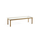 Kofi Coffee Table Solid Oak &amp; Transparent Reed Glass - l 140 x W 50 xh 36 cm | Fleux | 3