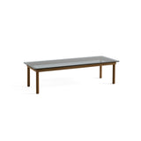 Table basse Kofi Noyer Massif & Verre Teinté Gris - l 140 x L 50 x h 36 cm | Fleux | 2