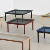Table basse Kofi Noyer Massif & Verre Roseau Transparent - l 140 x L 50 x h 36 cm | Fleux | 5