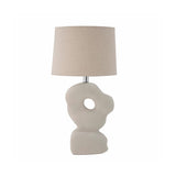 Lampe de table Cathy en grès Blanc - L36xH53xL25,5cm | Fleux | 3