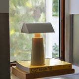 Lampe de table Caret MF1 H 22cm - Gris soie | Fleux | 12