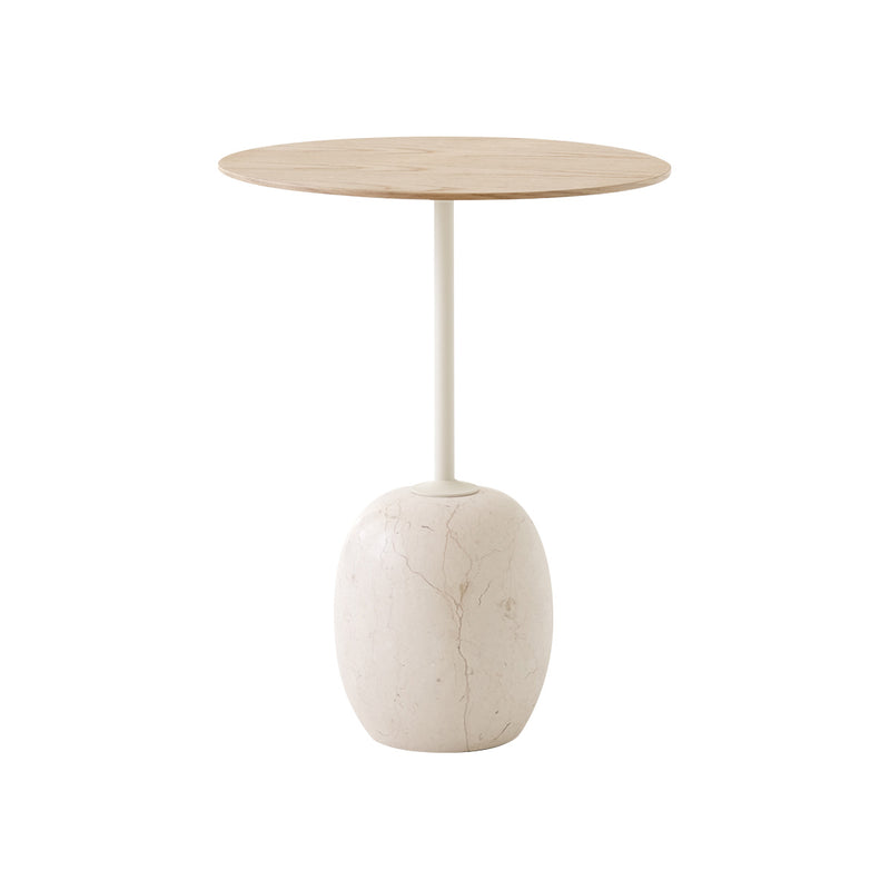 Side table Lato LN8 Oak / Marble Crema Diva - Ø 40 cm
