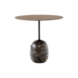 Lato LN9 Side Table Walnut / Emparador Marble - Ø 50 cm | Fleux | 3