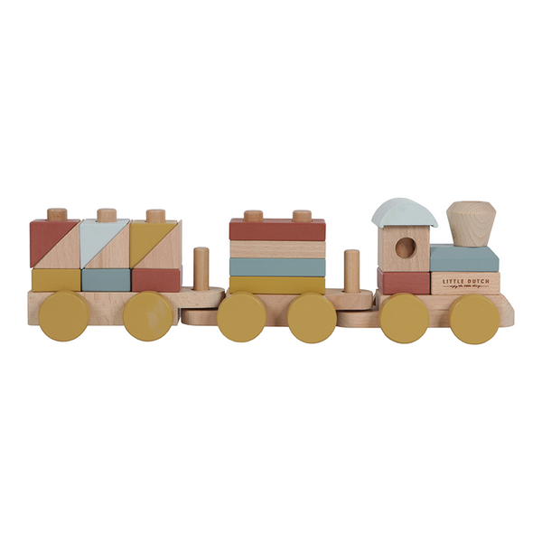 Train en Bois à blocs 22 pièces