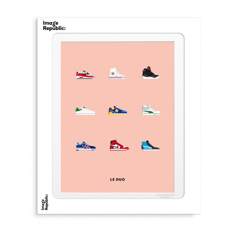 Affiche Le Duo Sneakers - 30 x 40 cm