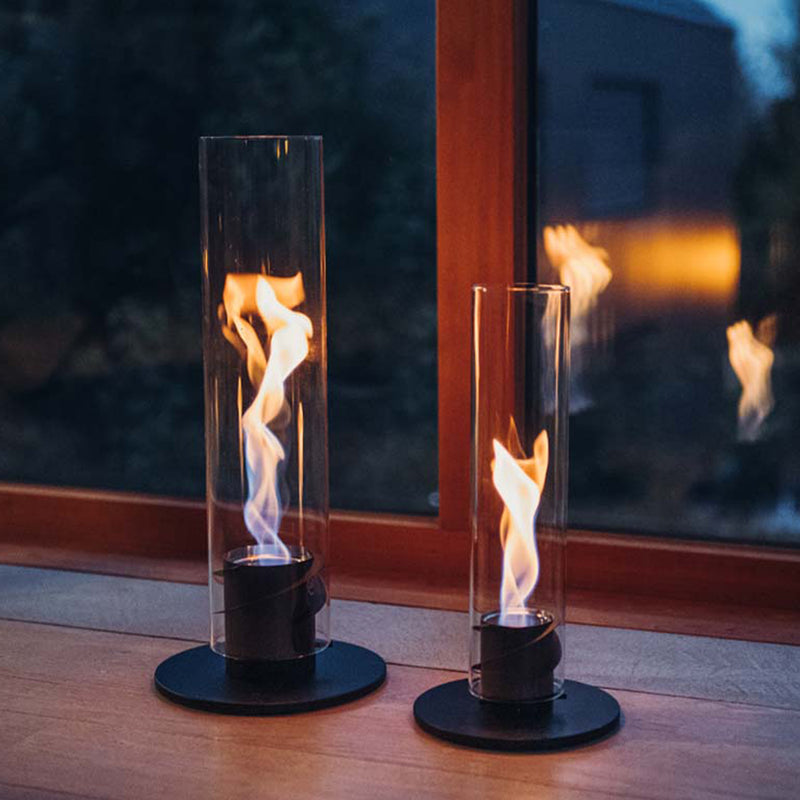 cheminée / feu de table spin 90 - Ø 19 x 40,5 cm - noir