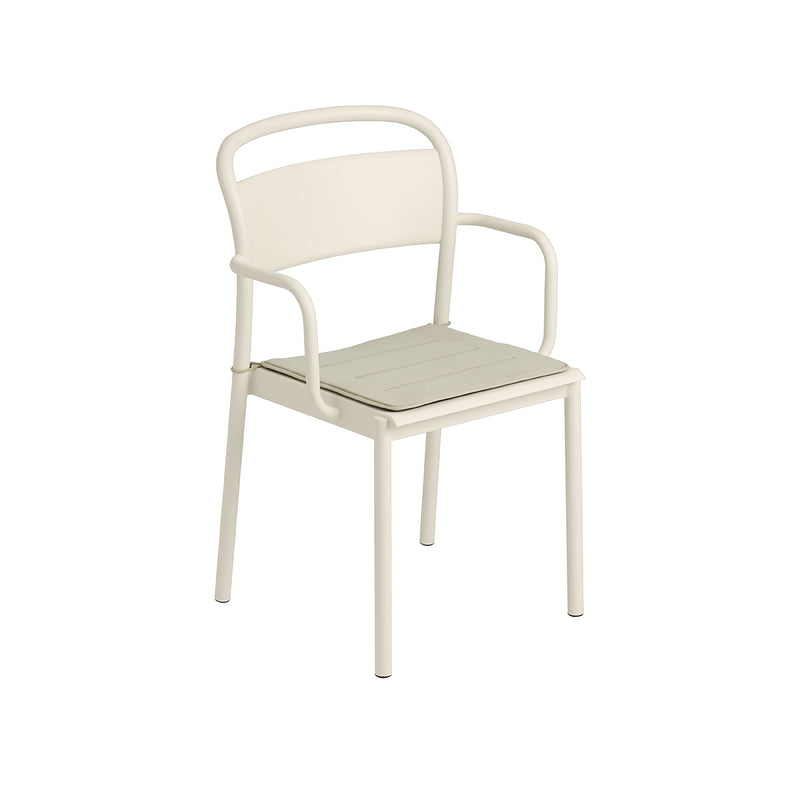Chair Linear Steel Armrests Off-White