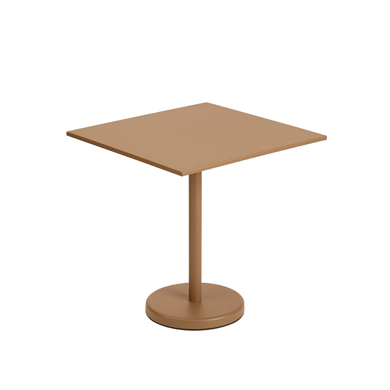 Coffee table Linear Steel Burnt Orange - 70 x 70 xh 73 cm