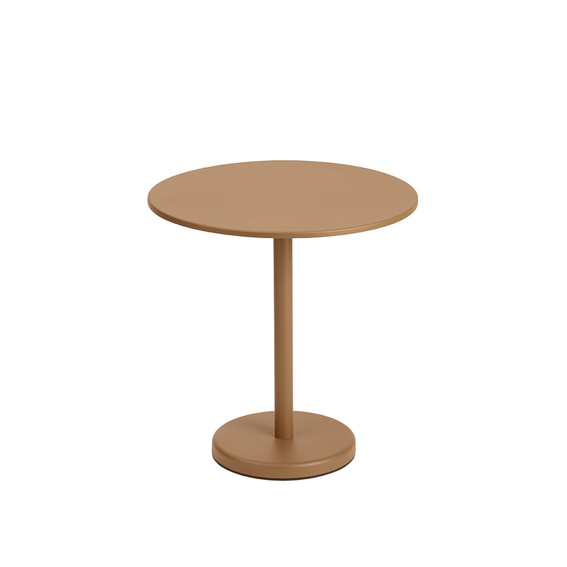 Linear Steel coffee table Burnt Orange - Ø 70 xh 73 cm