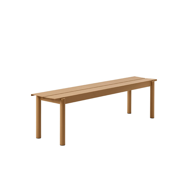 Bench Linear Steel Burnt Orange - 170 x 34 cm