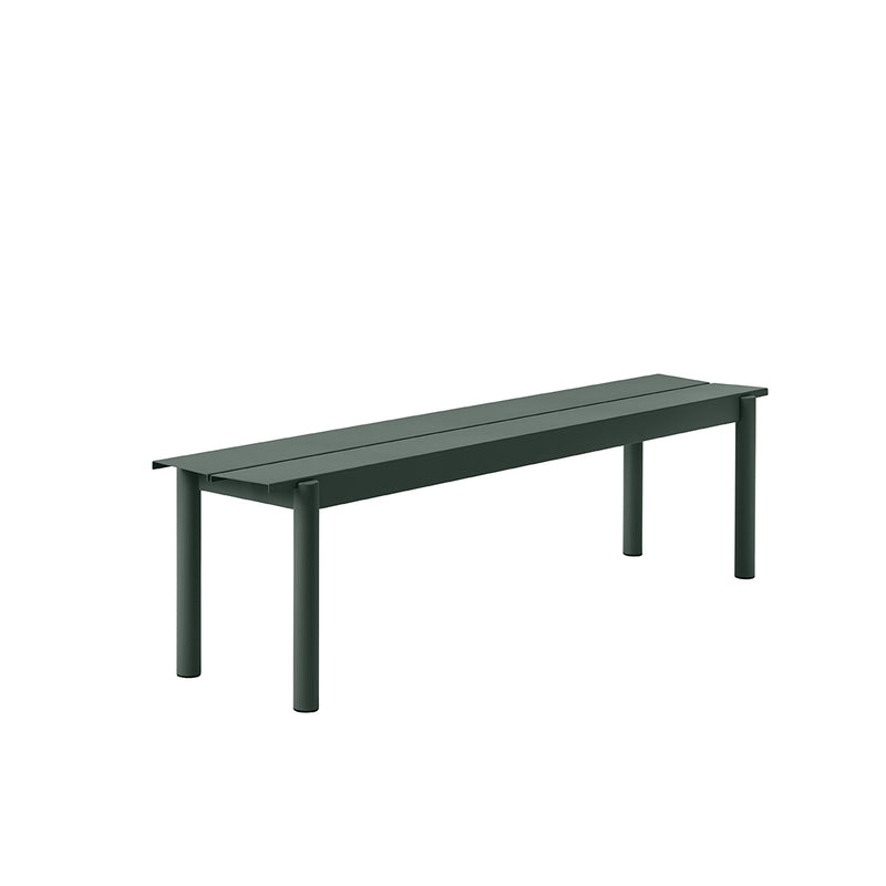 Banc Linear Steel Dark Green - 170 x 34 cm