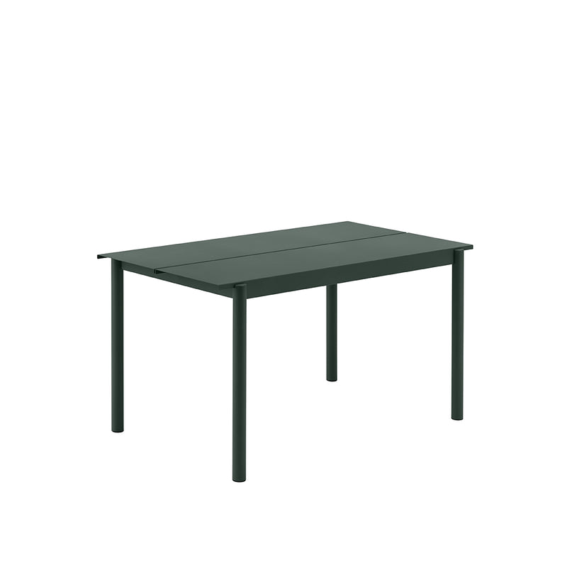 Table Linear Steel Dark Green - 140 x 75 cm