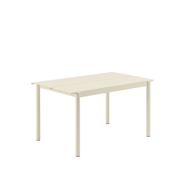 Table Linear Steel Off-White - 140 x 75 cm