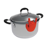 Repose-cuillère & Porte-couvercle casserole Rock Hand - Main Rouge | Fleux | 3