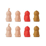 Lot de 8 marionnettes de doigt Jim en silicone - Rose | Fleux | 6