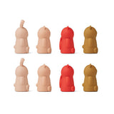 Set of 8 Silicone Jim Finger Puppets - Pink | Fleux | 6