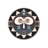 Set de table Rond Masque Africain Korowai en vinyle - Ø 38 cm | Fleux | 2