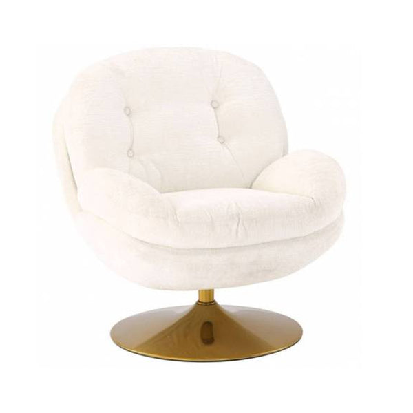 Memento armchair in velvet - 81 x 86 x 83 cm - White