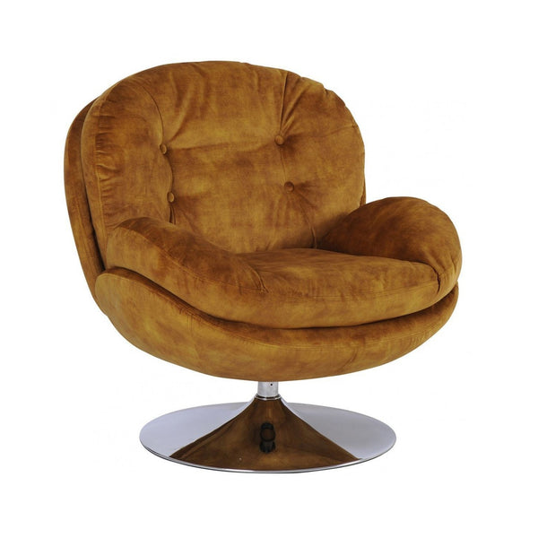Memento armchair in velvet - 81 x 86 x 83 cm - Gold 