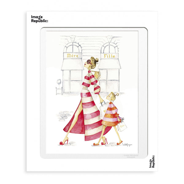 Isabelle Fregevu mother and daughter poster - 30 x 40 cm
