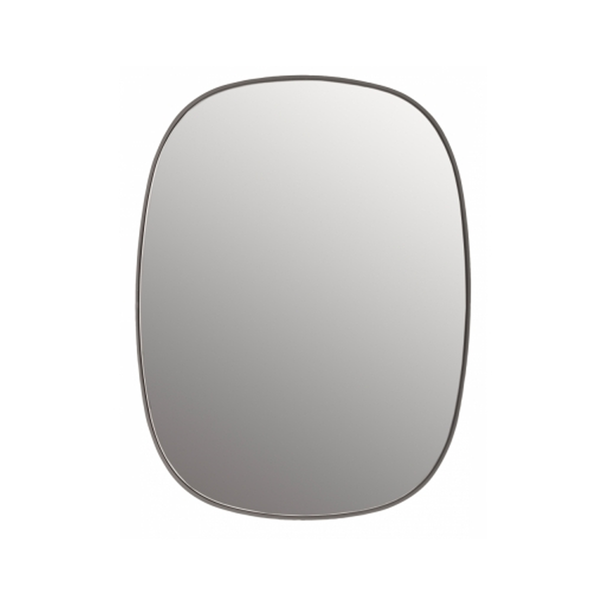 Framed Mirror - 59 x 44cm - Gray